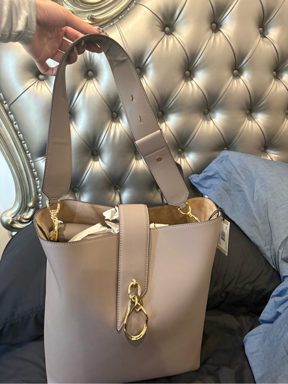 Alexis Bittar Taupe Leather Crossbody